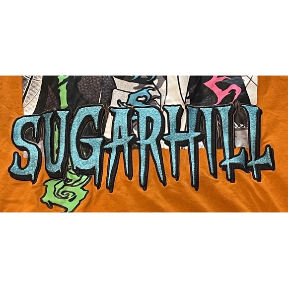 Sugarhill From Hell It Came Men’s Anime Manga T-shirt Orange S embroidered - Picture 4 of 6